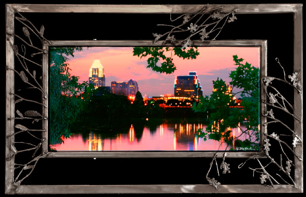 Day Breaks Through the Trees (Metal Frame)