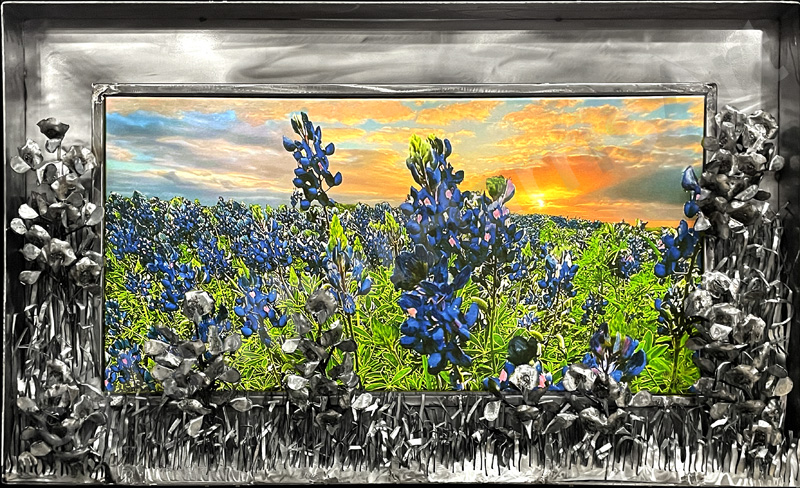 Bluebonnets At Sunset